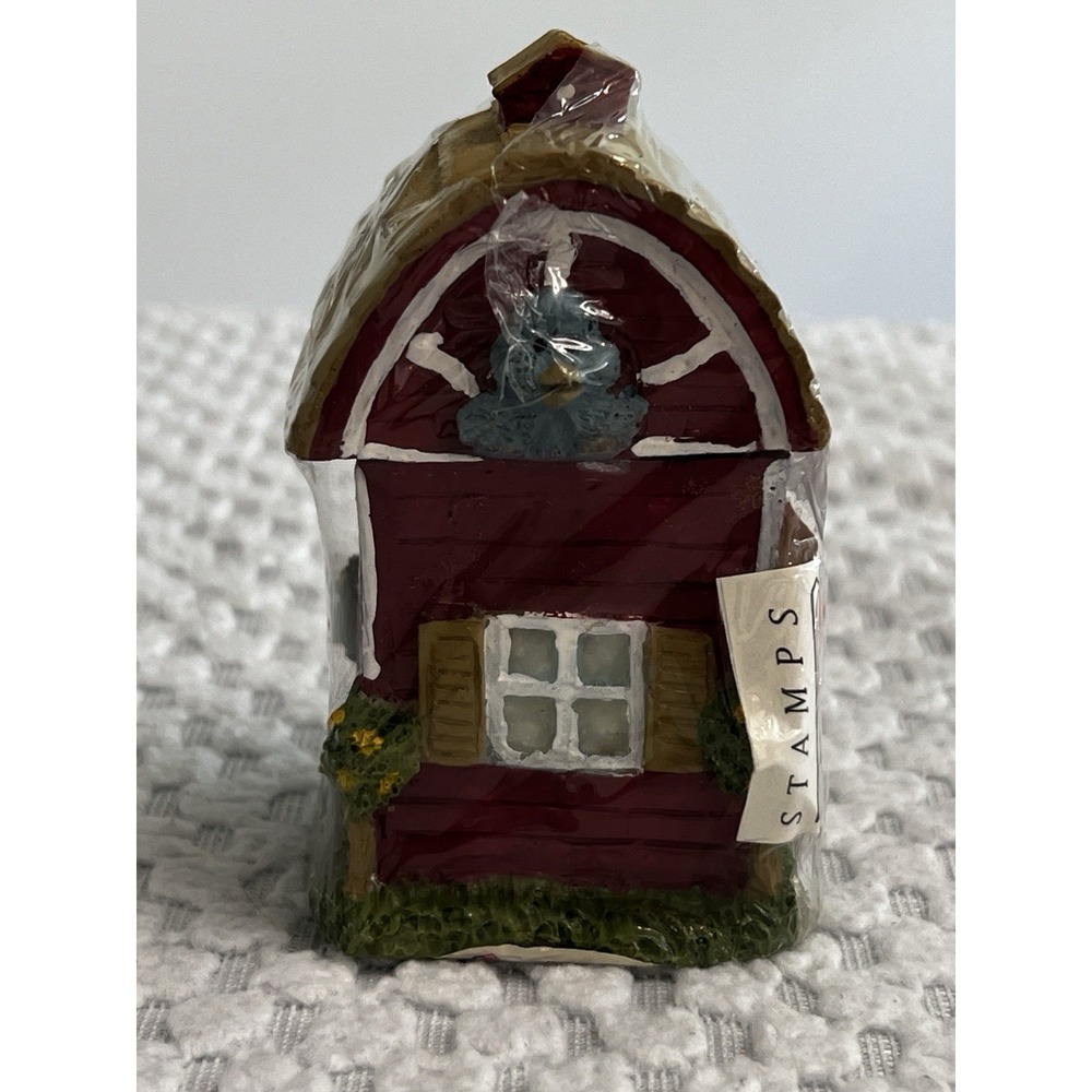 Cottagecore Granny Farmhouse Stamp Sticker Dispenser Craft Bird House Barn Vtg